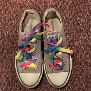 Converses with Rainbow Laces